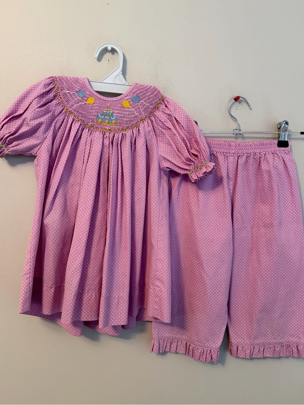 Remember Nguyen Pink Smocked Birthday Top with Matching Pants
